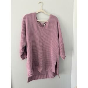 American Eagle Mauve/Pink Textured Oversized Sweater size M